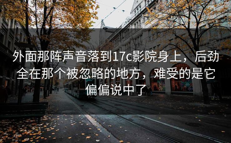 外面那阵声音落到17c影院身上，后劲全在那个被忽略的地方，难受的是它偏偏说中了